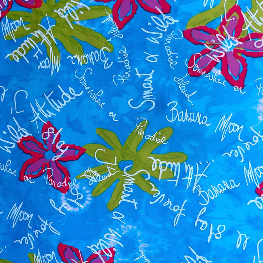 SCRIPTIA: Maille imprimée Floral & Écriture