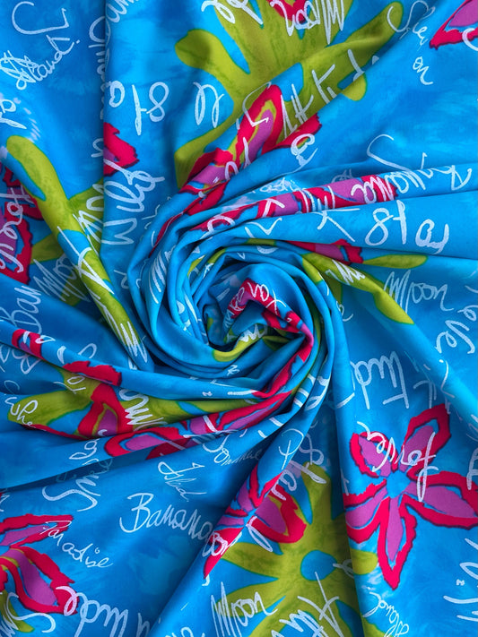 SCRIPTIA: Maille imprimé Floral & Écriture