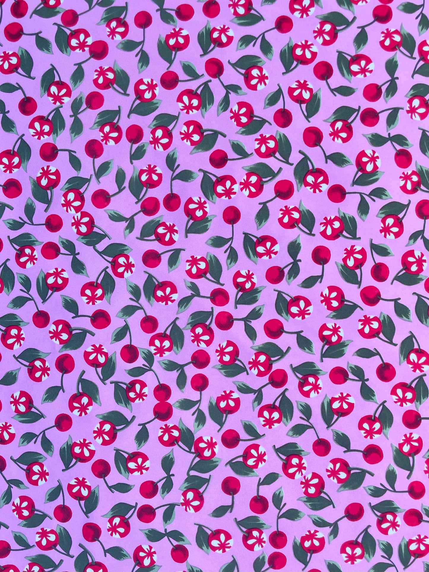 CHERRY: Maille imprimé Cerise