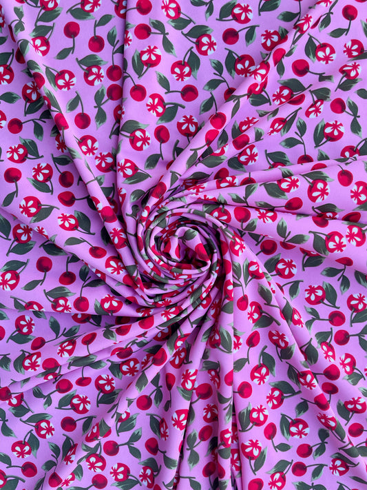 CHERRY: Maille imprimé Cerise