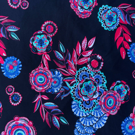 MICHELE: Maille imprimée Floral Rétro