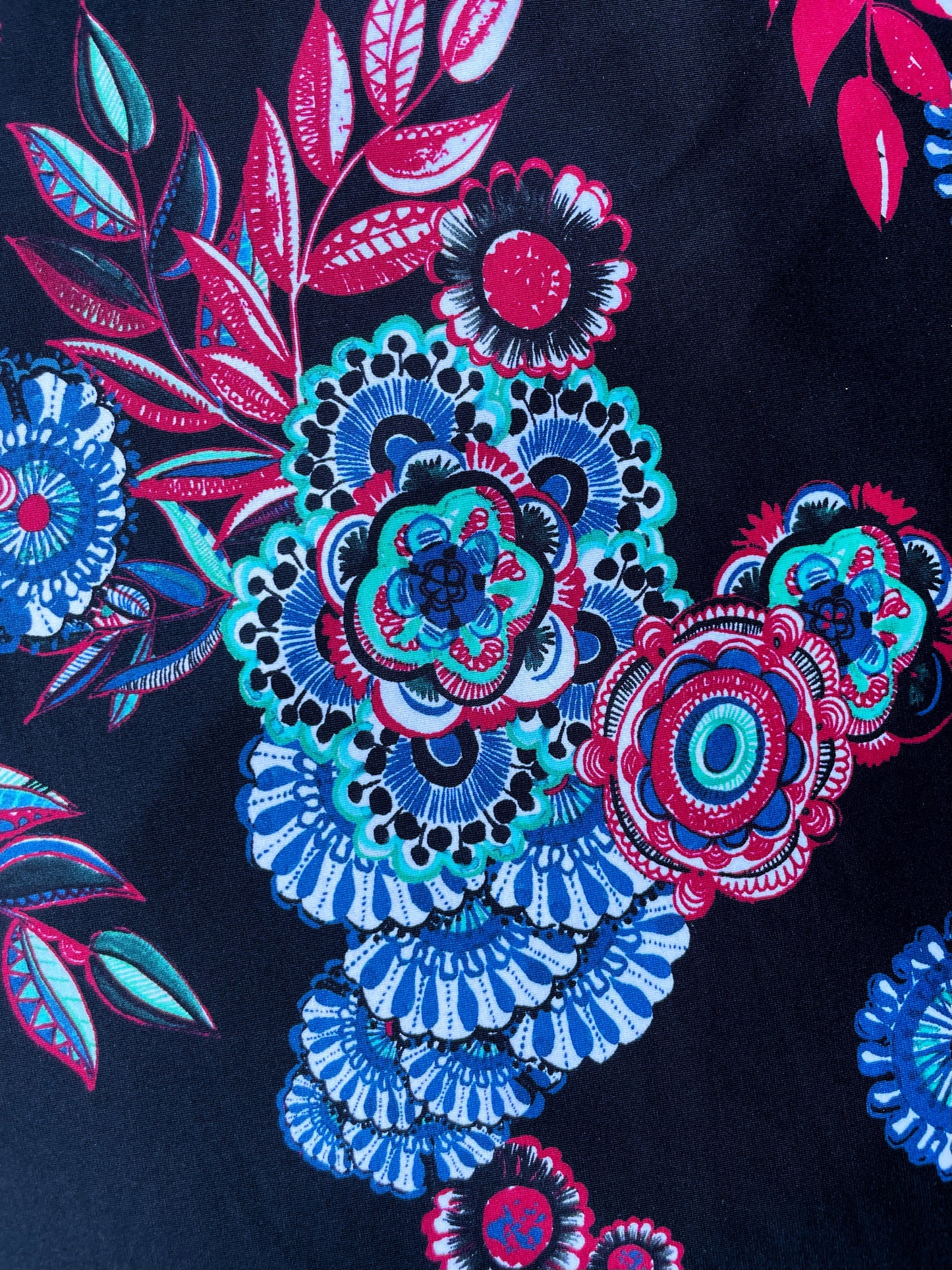 MICHELE: Maille imprimé Floral Rétro