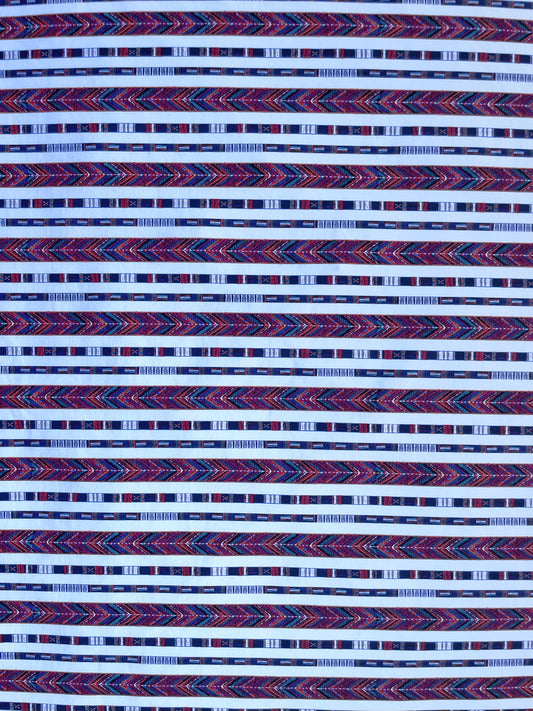 ITZAYA: Maille imprimé Rayé Aztèque