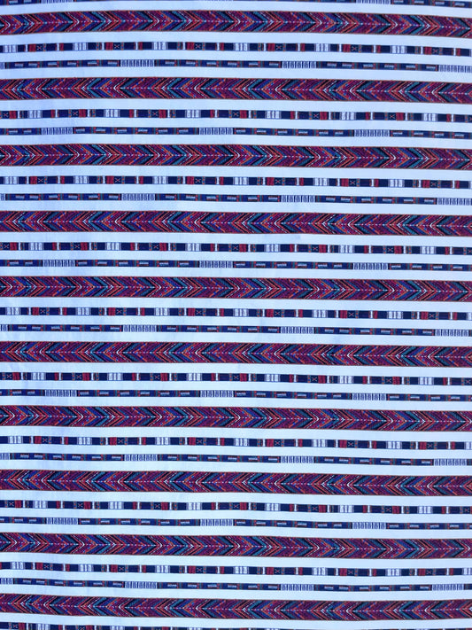 ITZAYA: Maille imprimé Rayé Aztèque