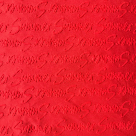 SUMMER: Maille Jacquard Rouge