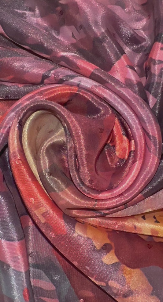 ALLÉGRA: Satin motif abstrait inspiration nébuleuse