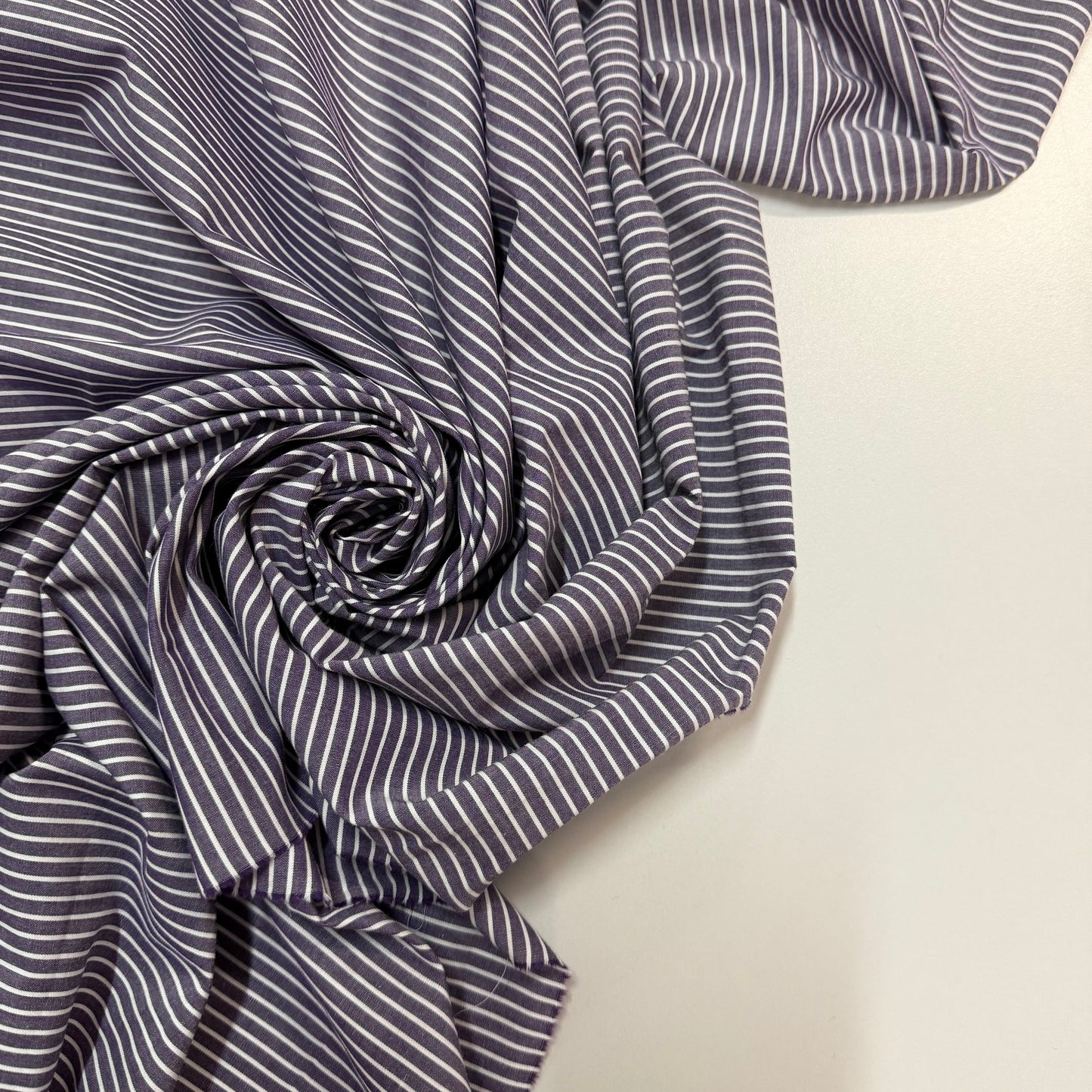 CHAY : Toile coton rayures blanche