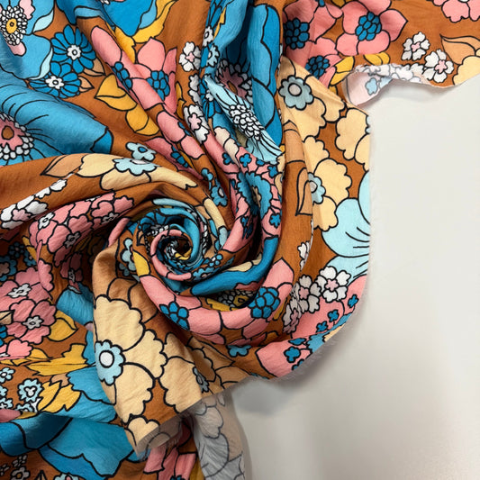CLEO : Coton imprimé floral retro