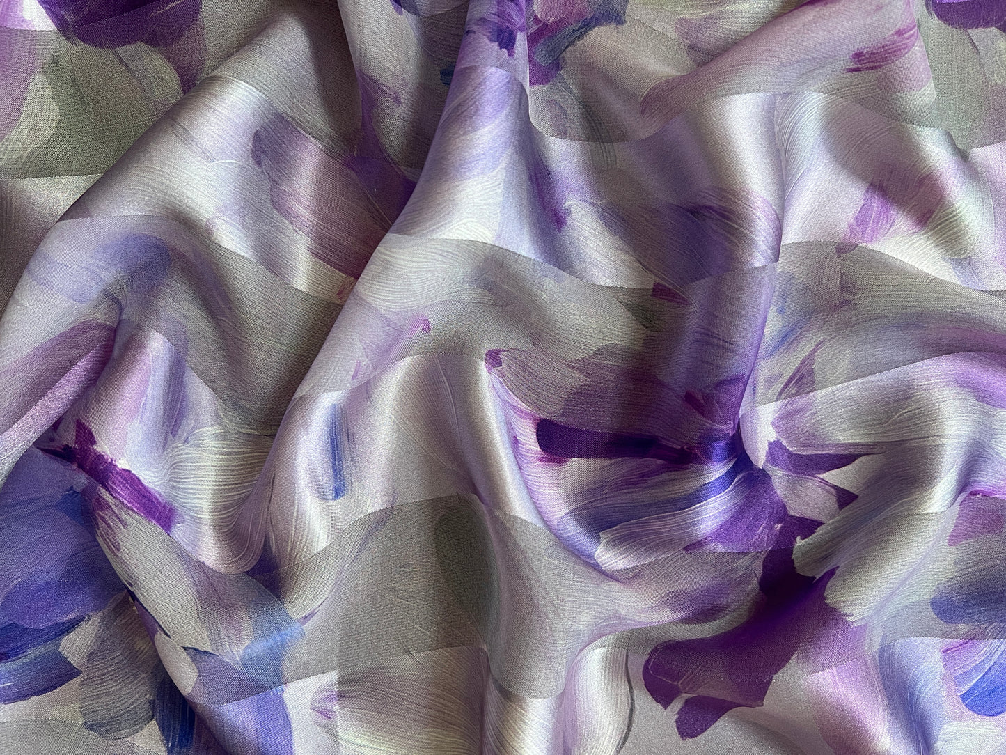 EVE : Bande satin imprimé fleurs bohème