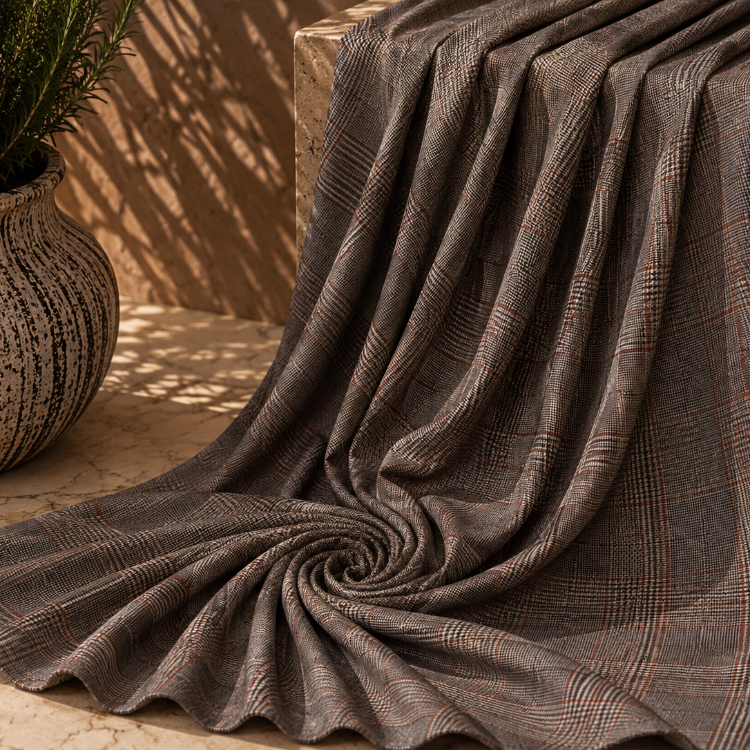 EDWIGE – Tissu Prince-de-Galles viscose mélangée