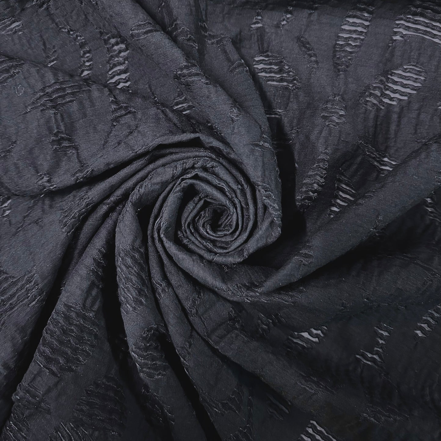AÉRIS: Openwork jacquard with devoré effect