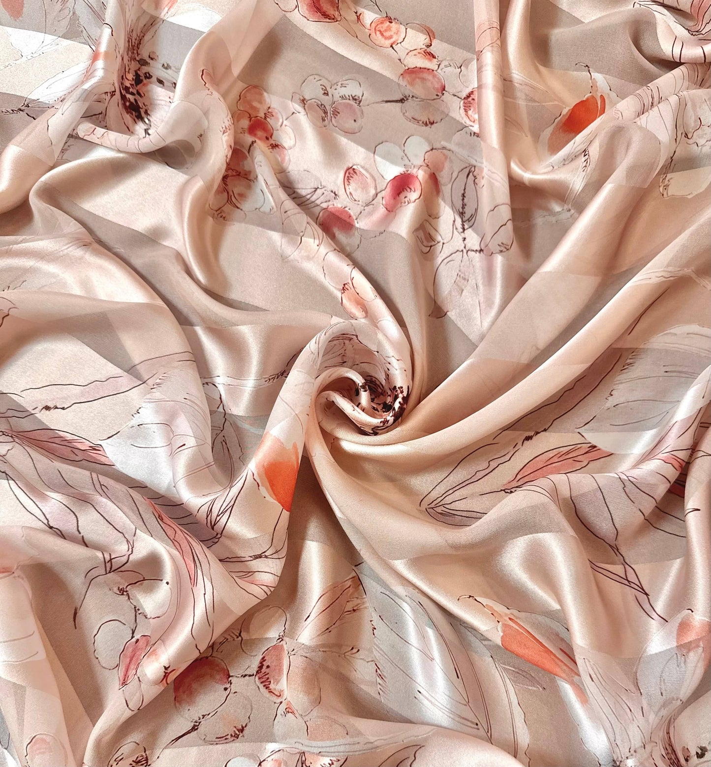 BLISS: Bande satin imprimé soie