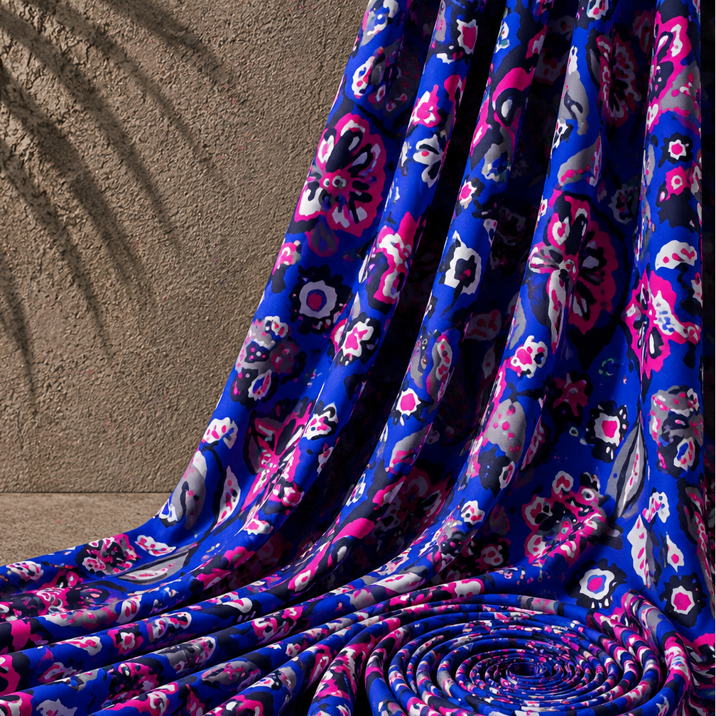 NICOLE: Maille imprimée Floral Abstrait
