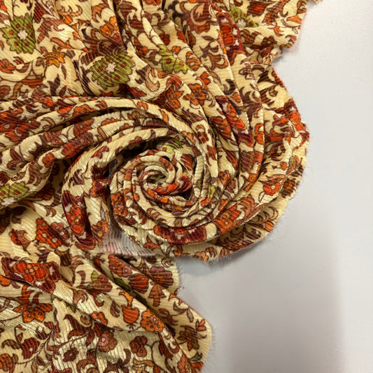 MARINETTE : Velour floral vintage