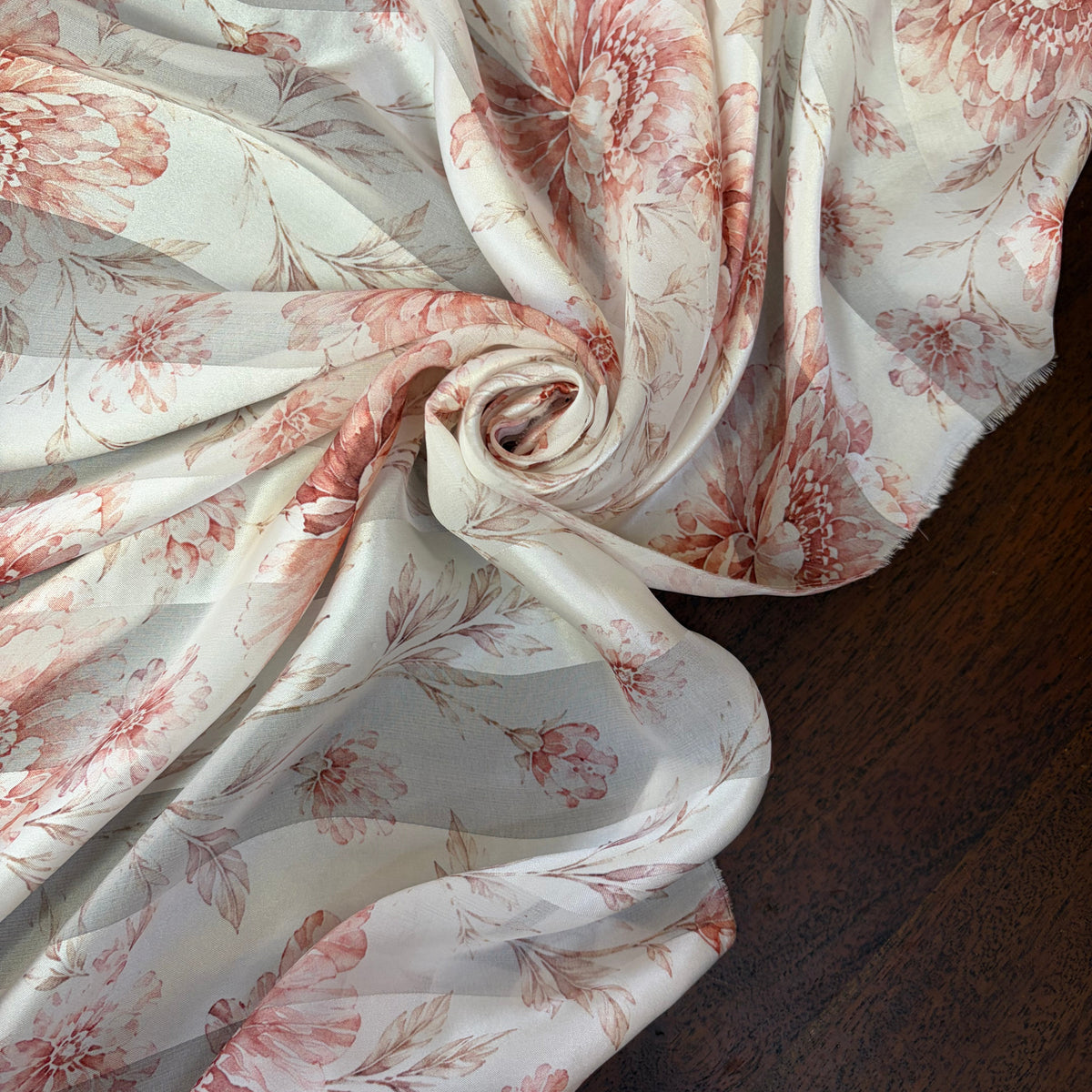 ROSALYA : Bande satin à fleur rouge