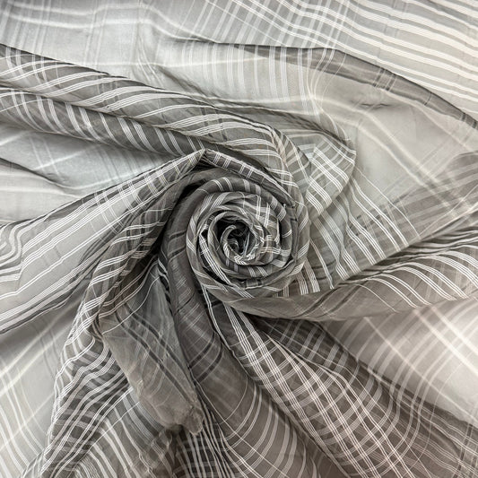 ÉMILE: Organza soie Vintage changeant couleur carreaux blancs