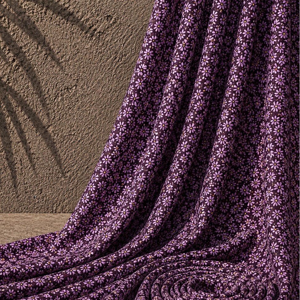MONIQUE: Maille imprimée Petites Fleurs Vintage