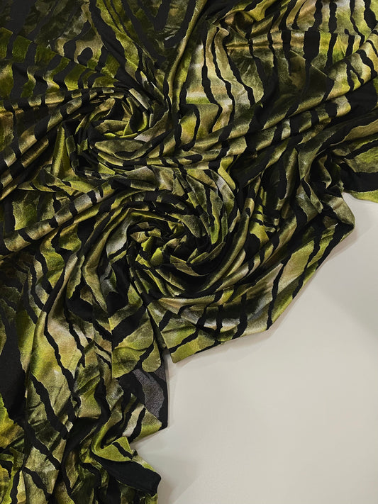 ELIJAH: Velour devoré zébré lycra