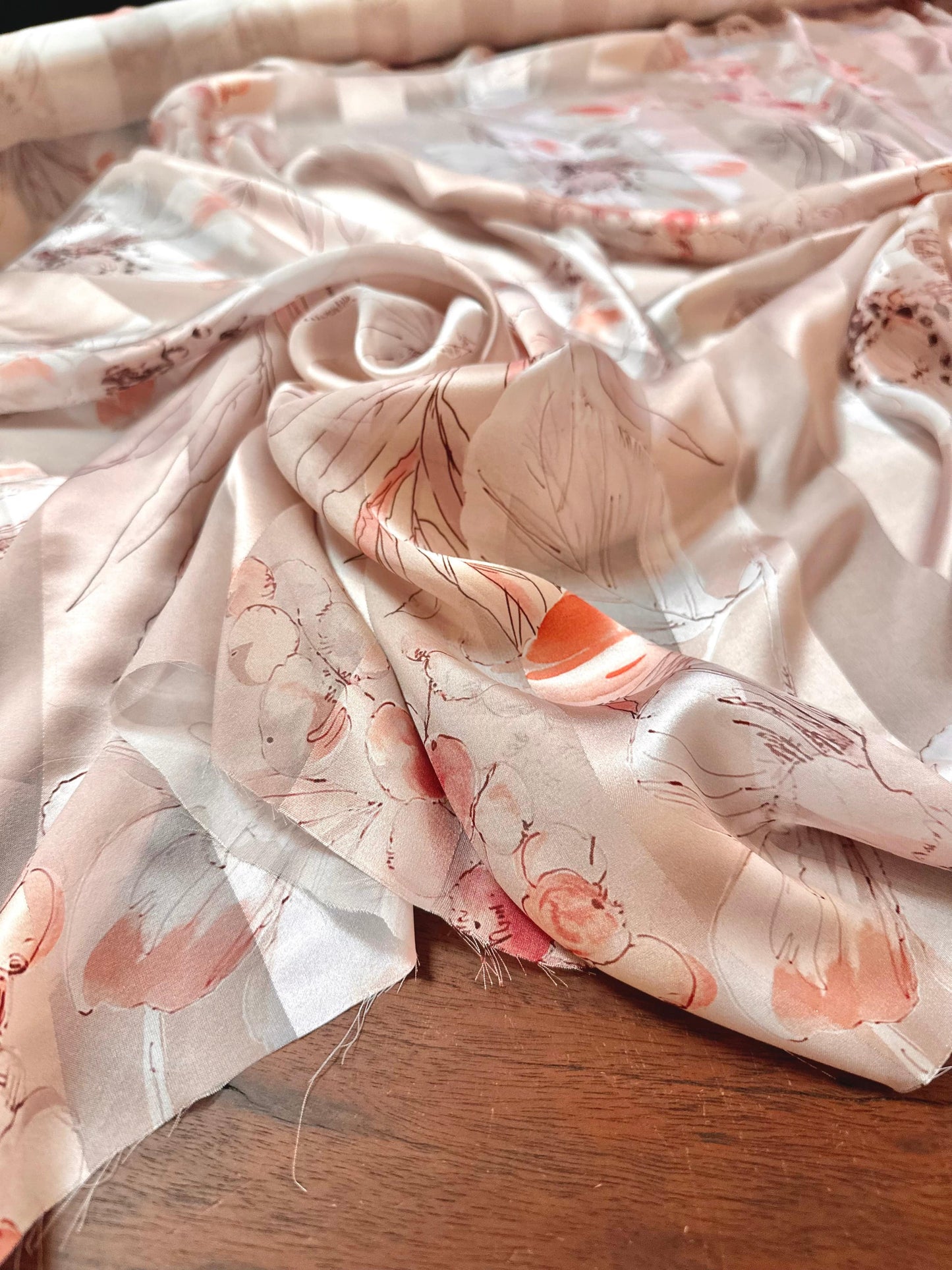 BLISS: Bande satin imprimé soie