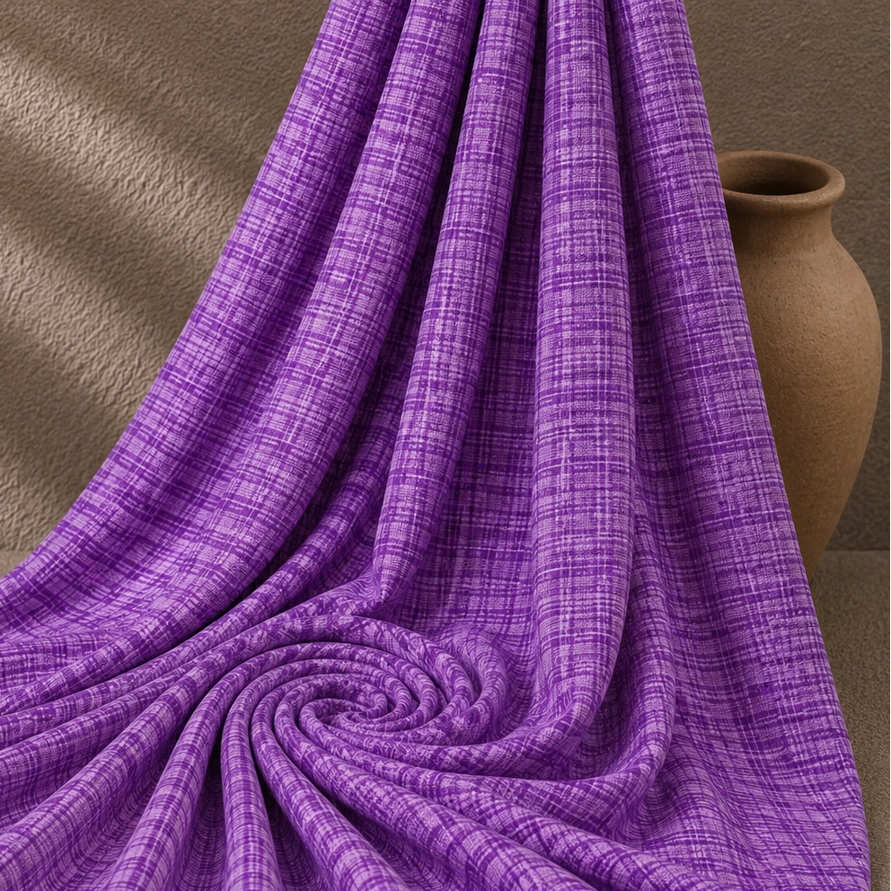 VIJAY: Maille Côtelé et Rayé Violet