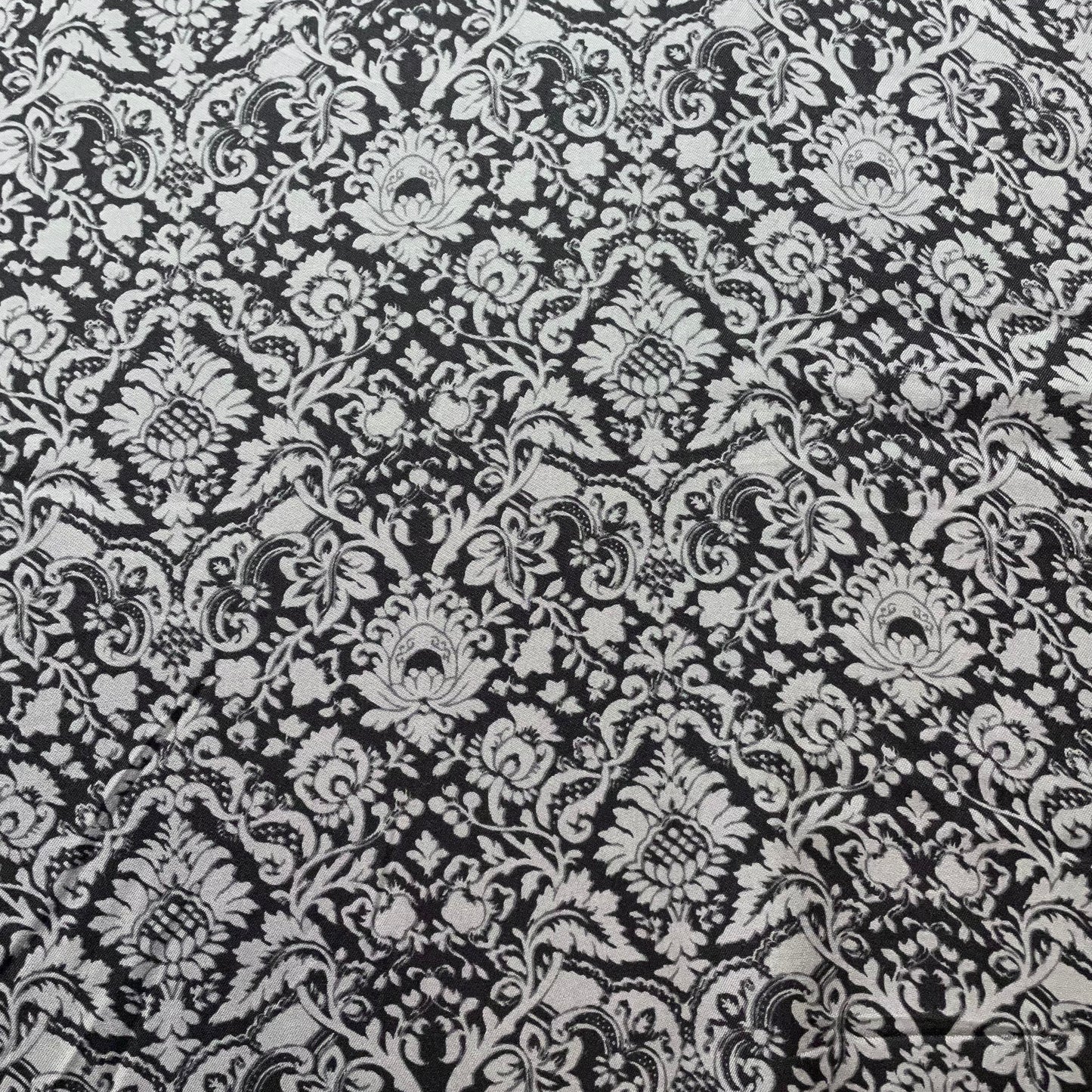 CALYPSO: Drap de viscose imprimé fleurs abstraites