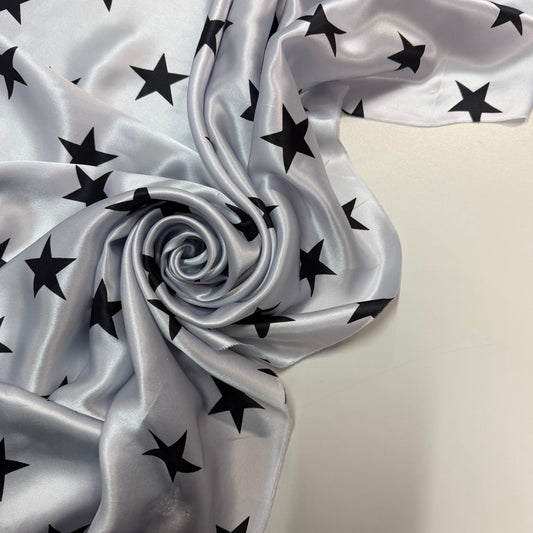 RAÏNA : Satin de soie étoilé