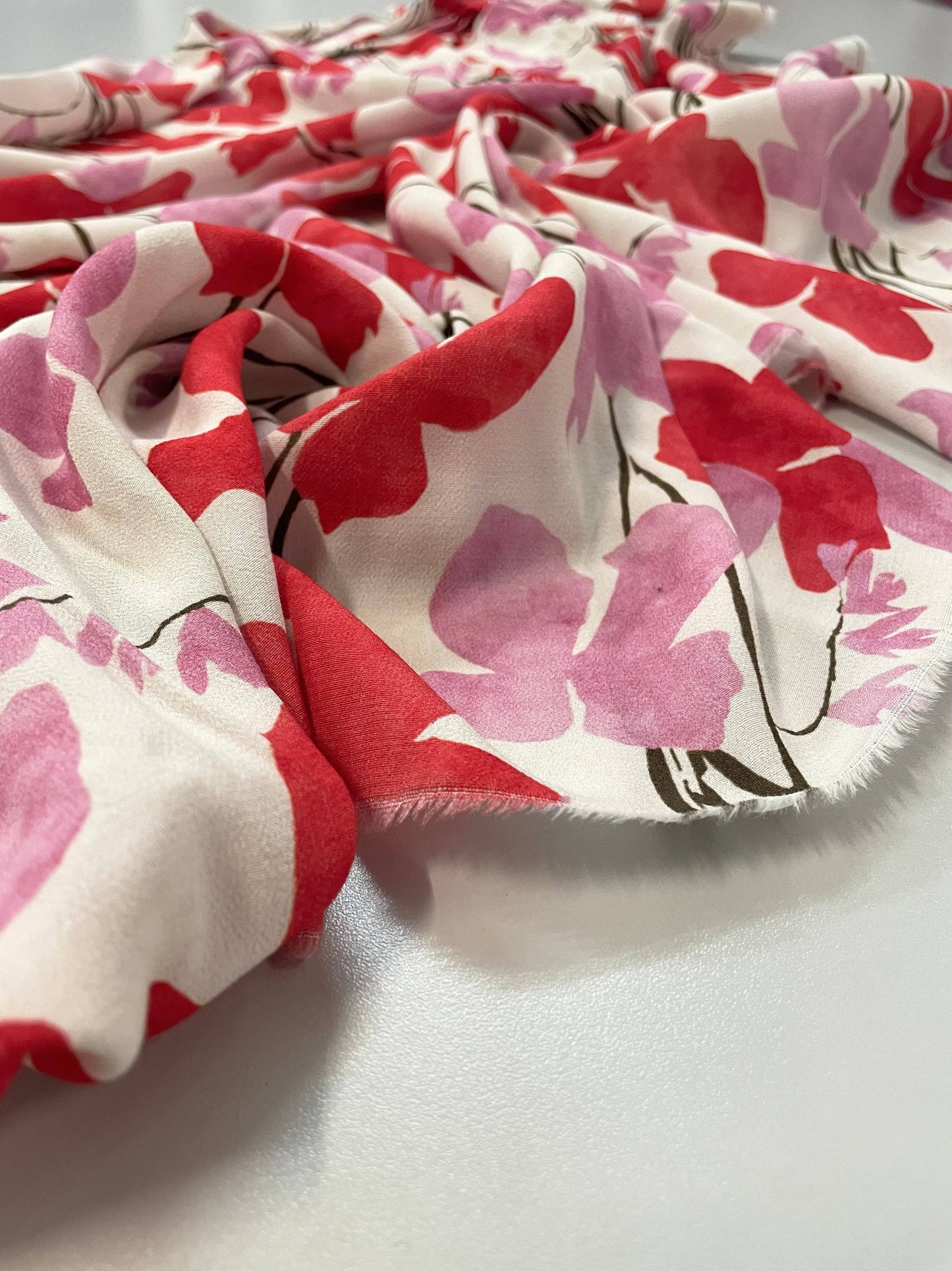 MELISSA: Crêpe viscose imprimé floral