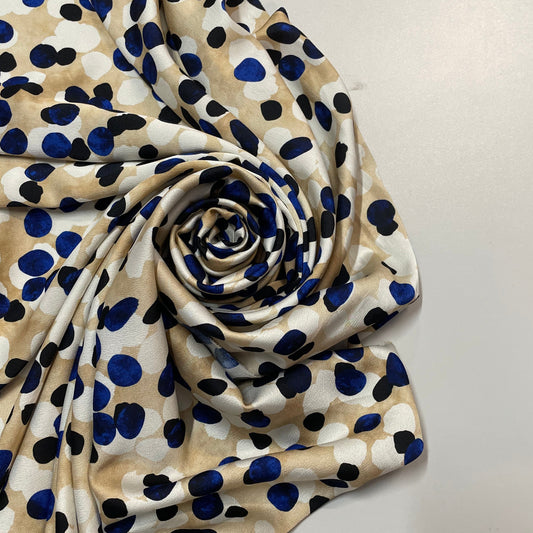 ALORA: Spotted print satin