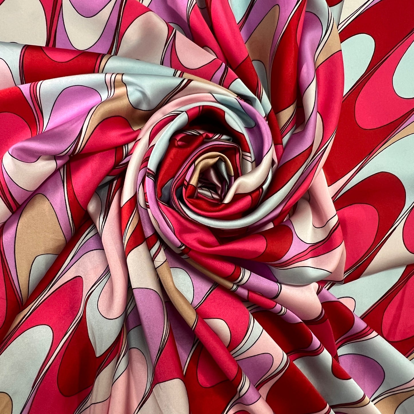 ELARA: Retro printed silk satin