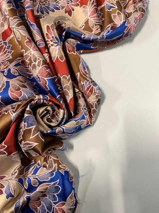 UME : Jacquard coton à motif floral japonisant