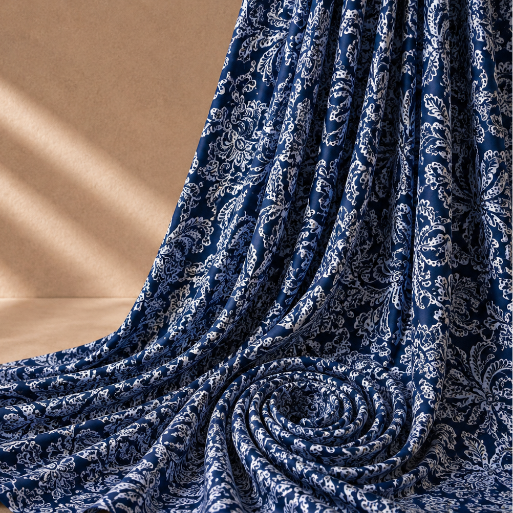 AZAHRA: Maille imprimée Floral Oriental
