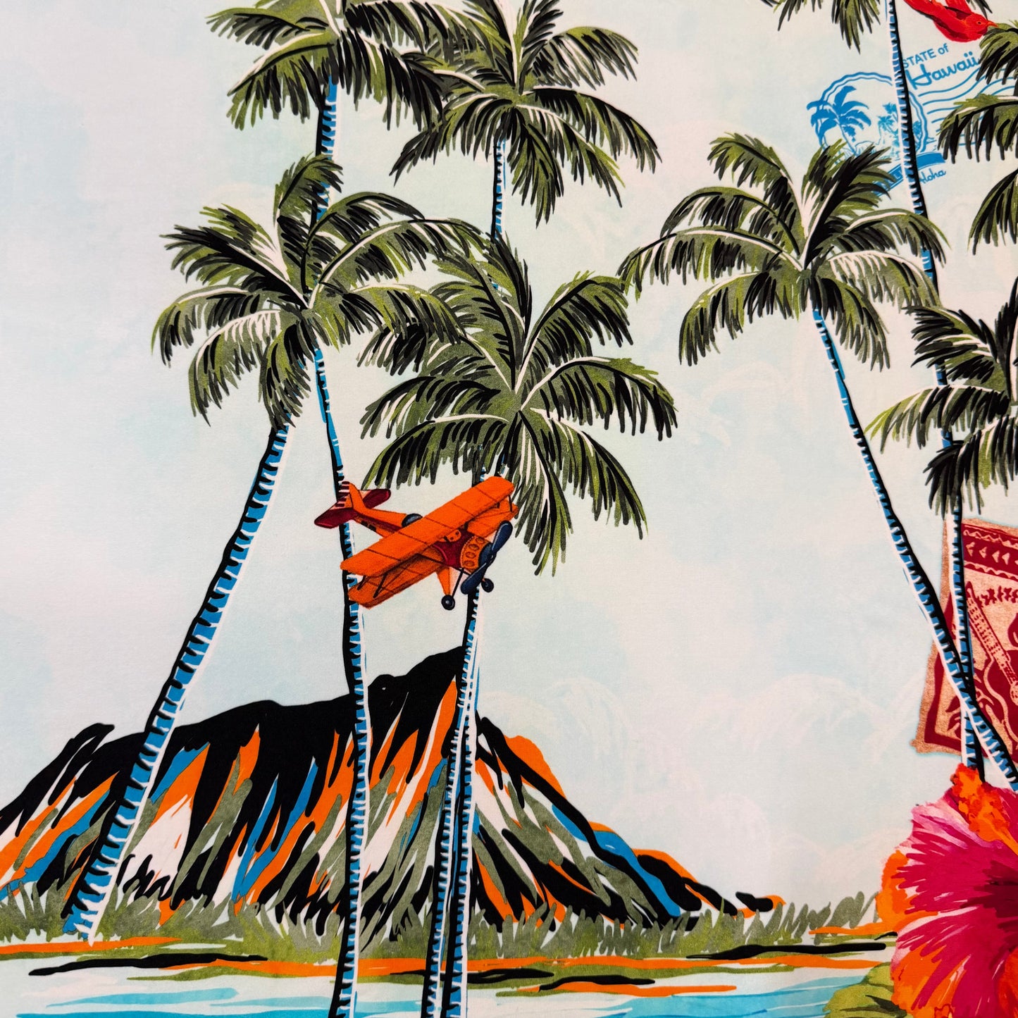 ALOHA : Maille imprimé vintage hawaïen