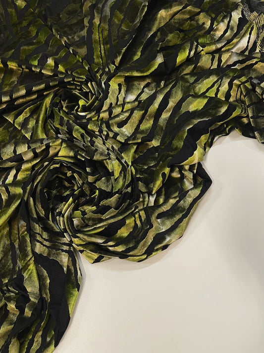 ELIJAH: Velour devoré zébré lycra