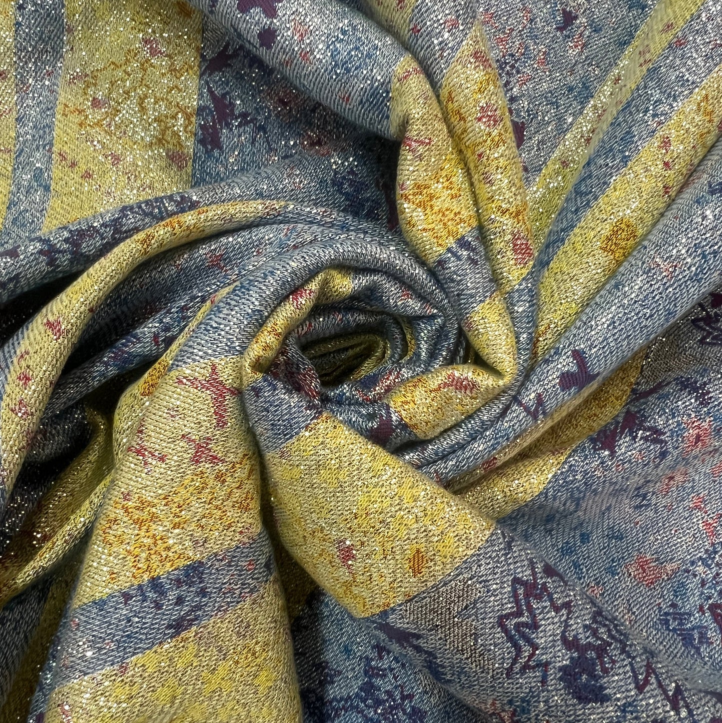 POP LOOM : Jacquard coton et lurex inspiration cartoon