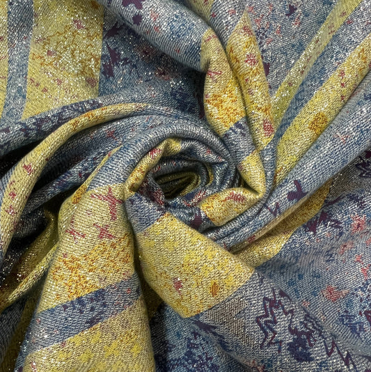 POP LOOM : Jacquard coton et lurex inspiration cartoon