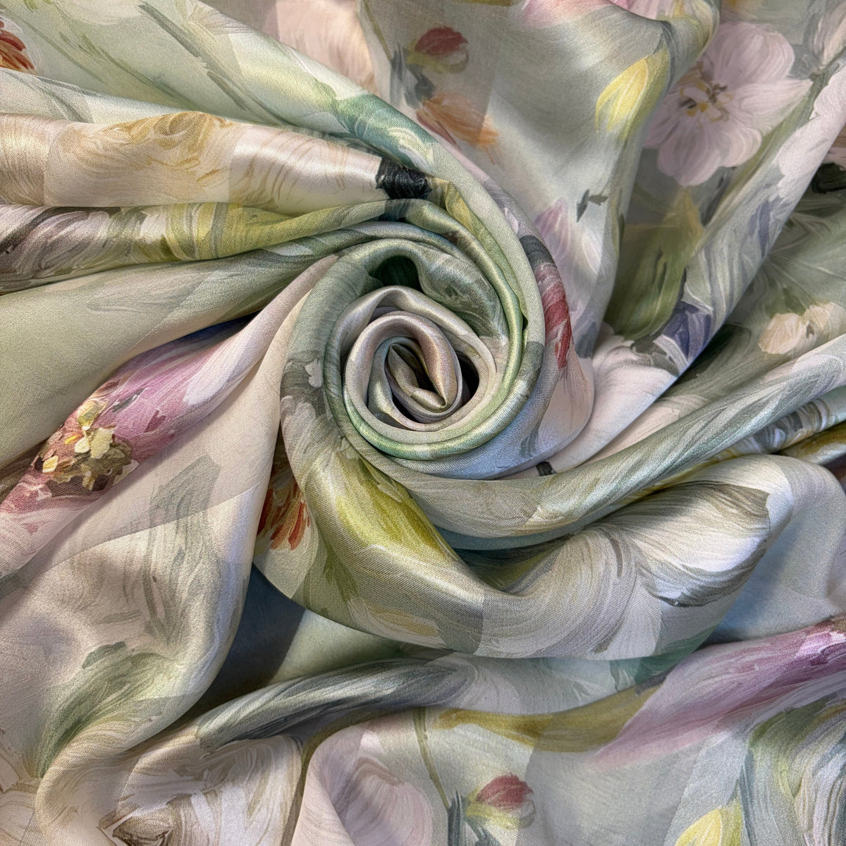 LILWEN : Bande satin imprimé floral