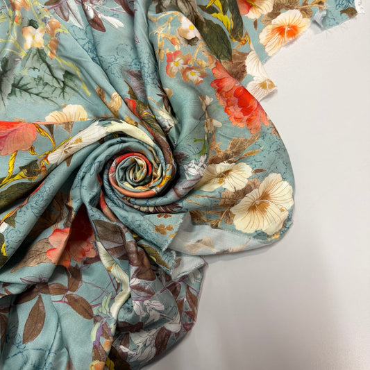 AMARA : Satin Imprimée Fleuri