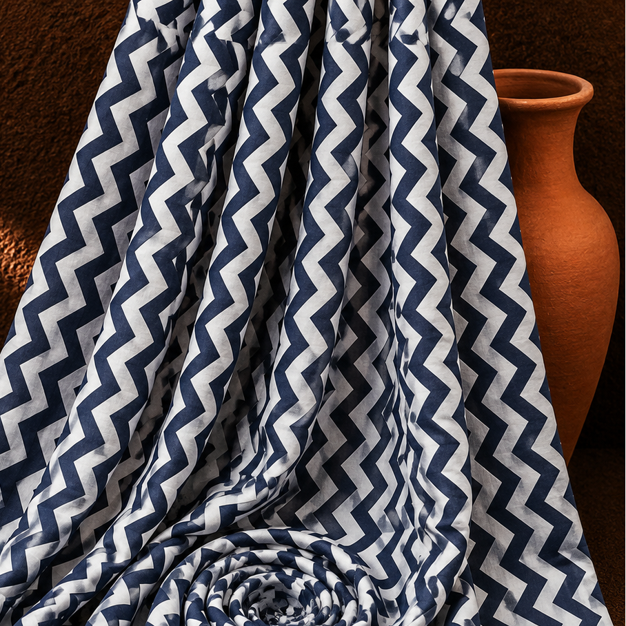 ZIGLIA: Printed knit Zig Zag Stripe