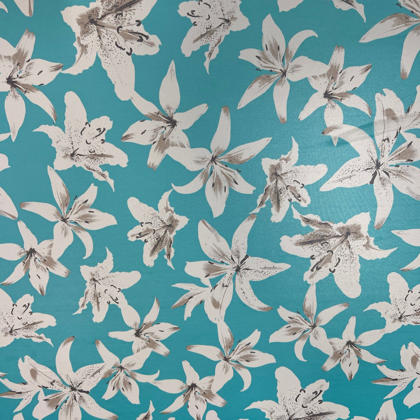 AZUR : Tulle imprimė motif fleurs de lys