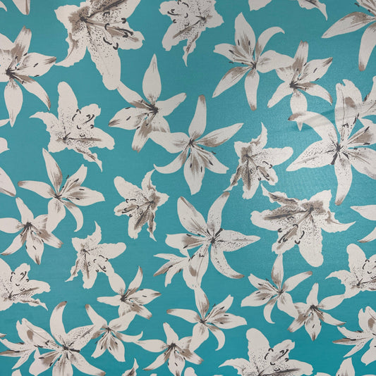 AZUR : Tulle imprimė motif fleurs de lys
