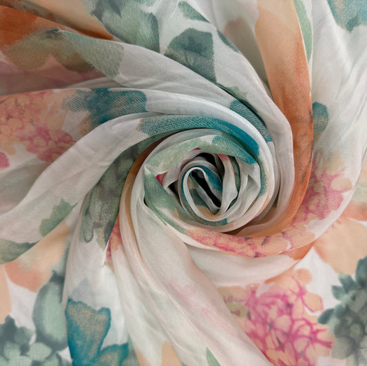 LYLIA : Mousseline imprimé floral