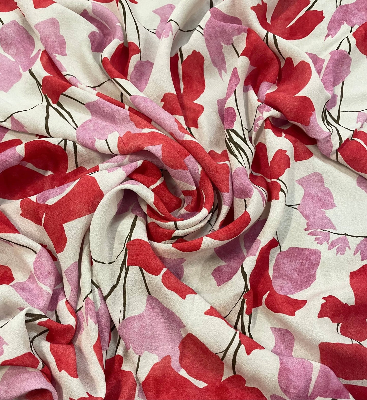 MELISSA: Crêpe viscose imprimé floral