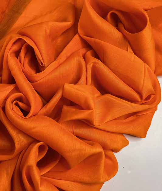 MANDARINO: Toile de soie orange vibrant