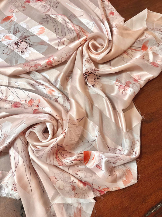 BLISS: Bande satin imprimé soie