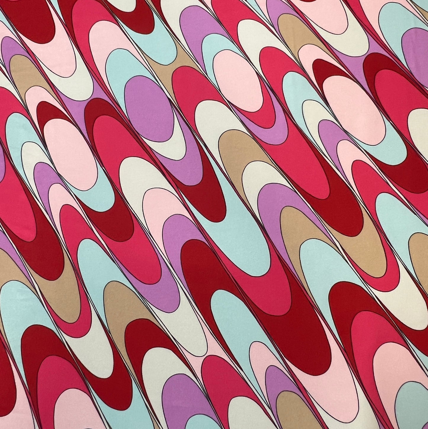 ELARA: Retro printed silk satin