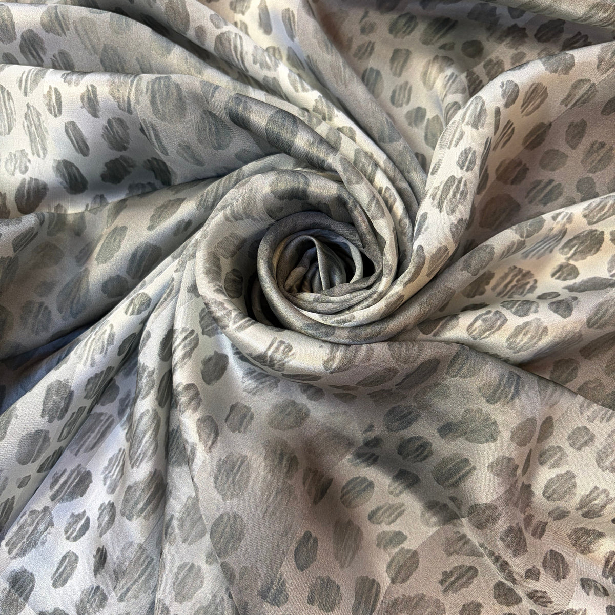 AUBÉLINE : Bande satin imprimé animalier