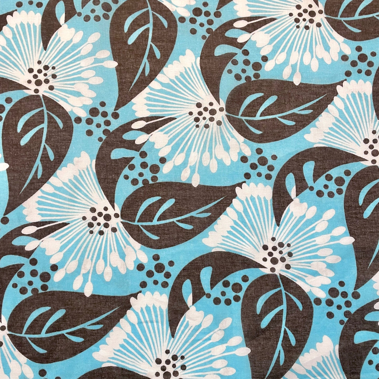 CURTIS: Voile de coton imprimé fleurs tropicales