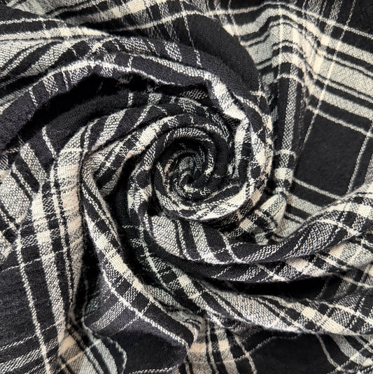 ROJI : Coton à carreaux blanc et noir