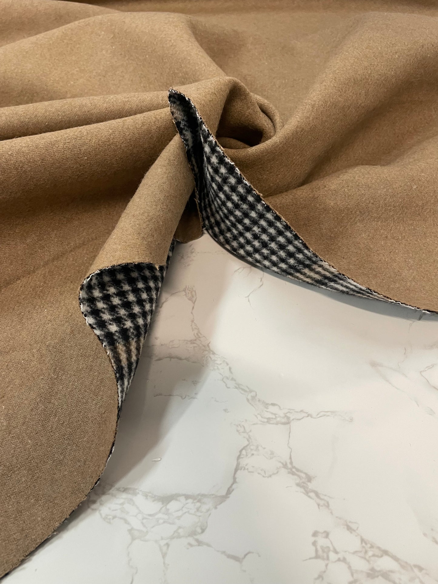 REMY: Caban de laine double face carreaux