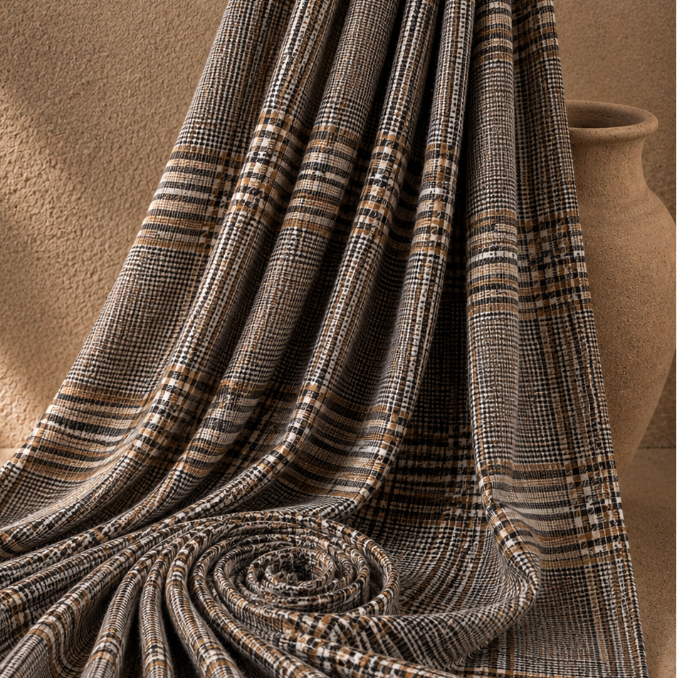 REMY: Caban de laine double face carreaux